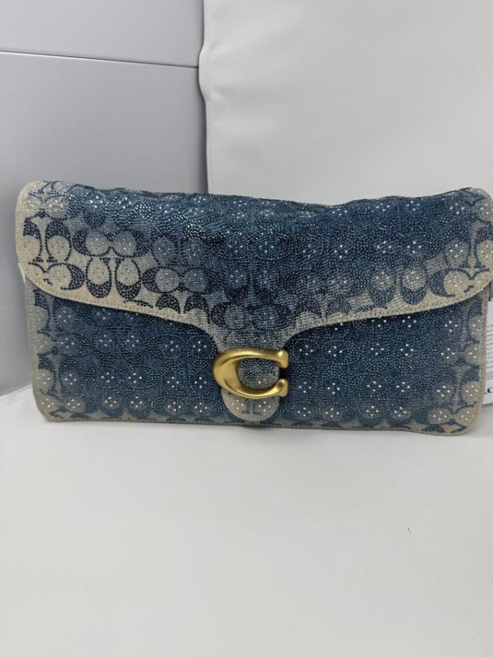 Coach Crystal Tabby Blue Denim 36